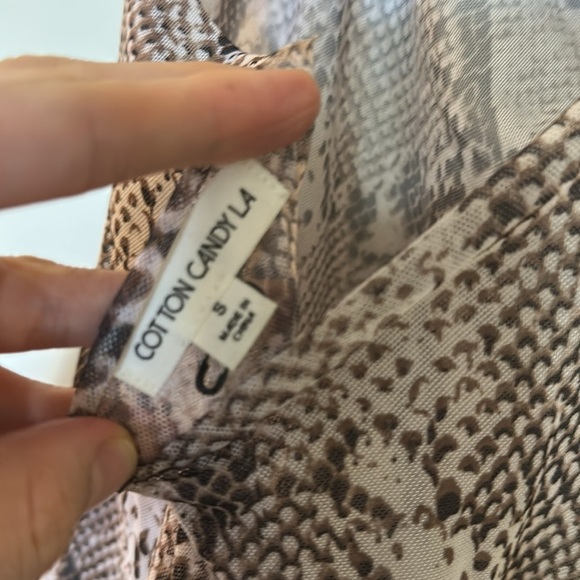 Cotton Candy LA Sheer Snake Print Blouse Women S - Picture 7 of 7